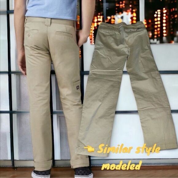 Dickies FLEX Pants Khakis Size 10 EUC - Picture 3 of 11